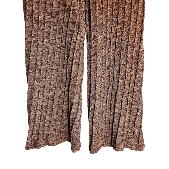 Zara Womens Size XLarge‎ Cropped Ribbed Wide Leg Knit Pants - Picture 4 of 7